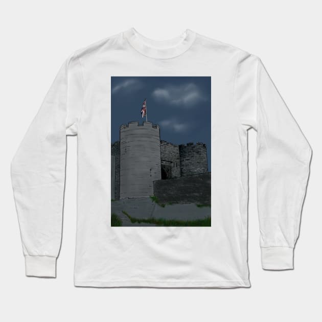 UK Castle Long Sleeve T-Shirt by MJDiesl